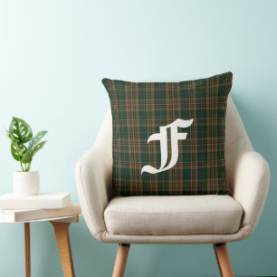 Clan Fitzsimmons Tartan Plaid Monogram  Cushion
