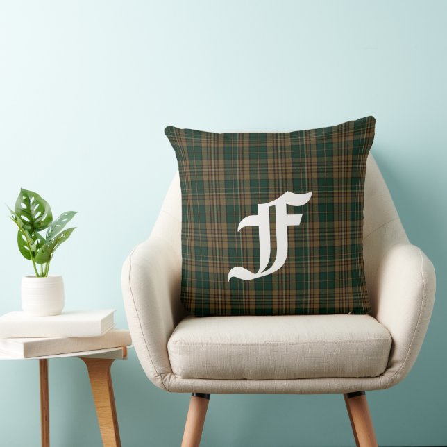 Clan Fitzsimmons Tartan Plaid Monogram  Cushion (Chair)