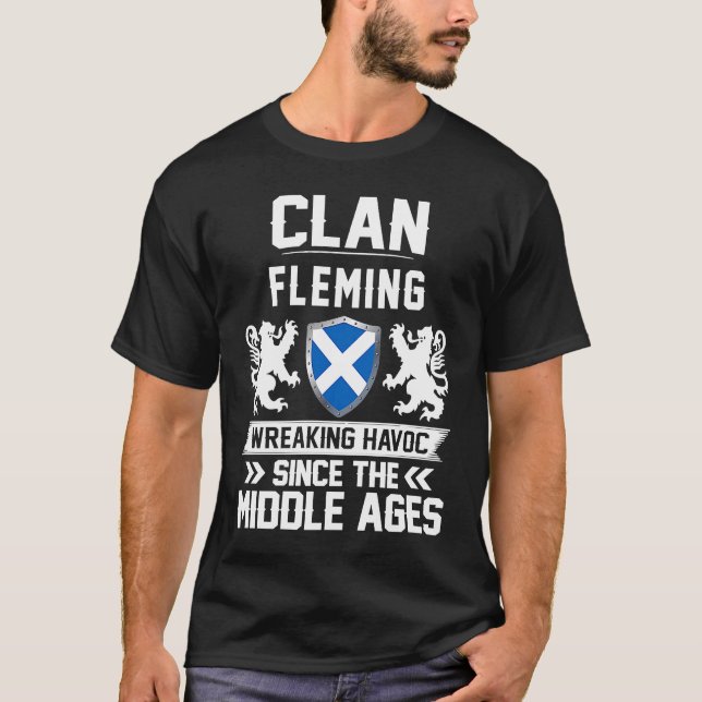 Clan FLEMING scottish family scotland mothers day  T-Shirt (Front)