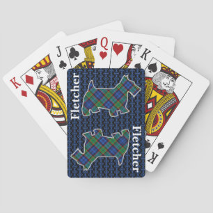 Clan Fletcher Tartan Scottish Terrier Edition Playing Cards