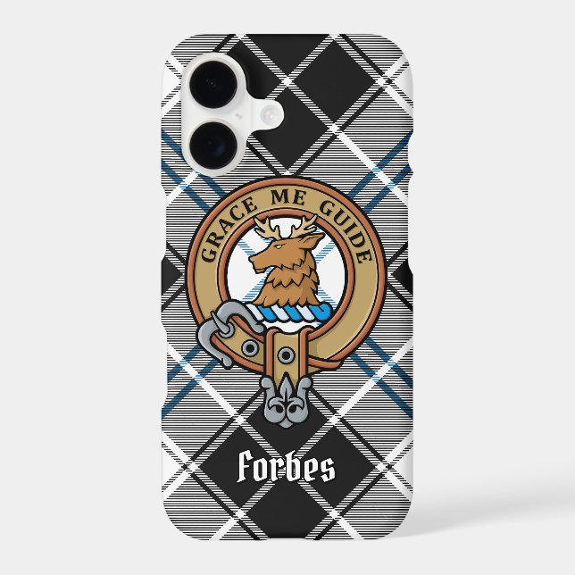 Clan Forbes Crest over Dress Tartan (Back)