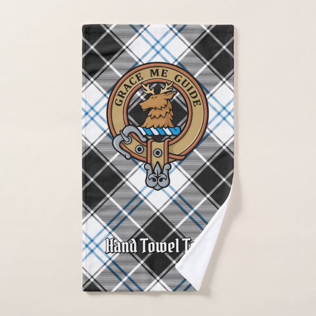 Clan Forbes Crest over Dress Tartan Bath Towel Set (Hand Towel)