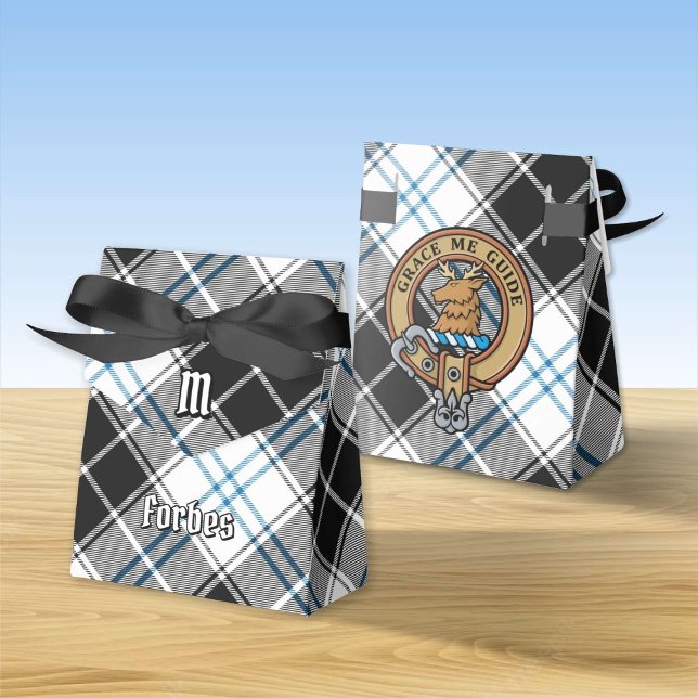 Clan Forbes Crest over Dress Tartan Favour Box (Creator Uploaded)