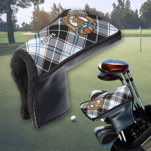 Clan Forbes Crest over Dress Tartan Golf Head Cover