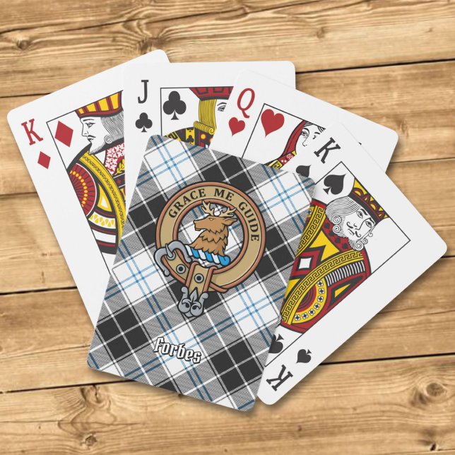 Clan Forbes Crest over Dress Tartan Playing Cards (Creator Uploaded)