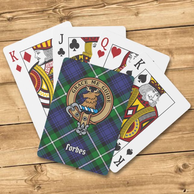 Clan Forbes Crest over Tartan Playing Cards (Creator Uploaded)