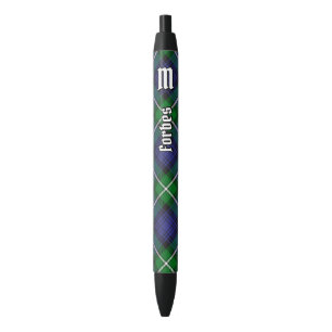 Clan Forbes Tartan Black Ink Pen