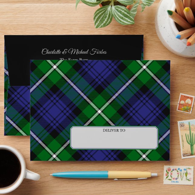 Clan Forbes Tartan Envelope (Desk)