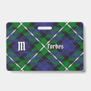 Clan Forbes Tartan ID Badge
