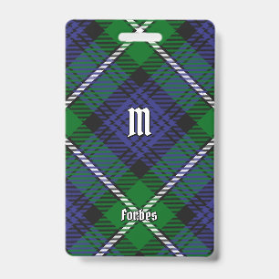 Clan Forbes Tartan ID Badge