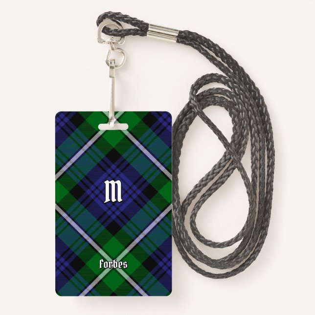 Clan Forbes Tartan ID Badge (Front with Lanyard)