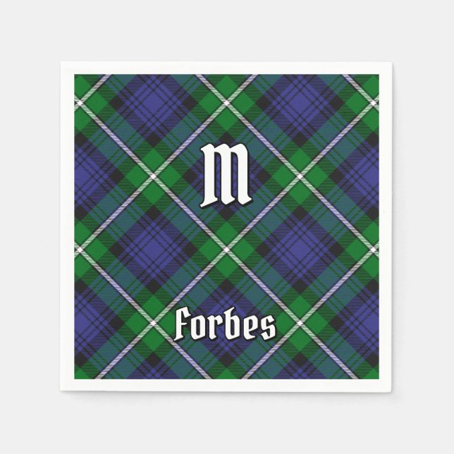 Clan Forbes Tartan Napkin (Front)
