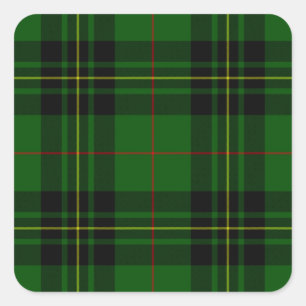 Clan Forbes Tartan Square Sticker