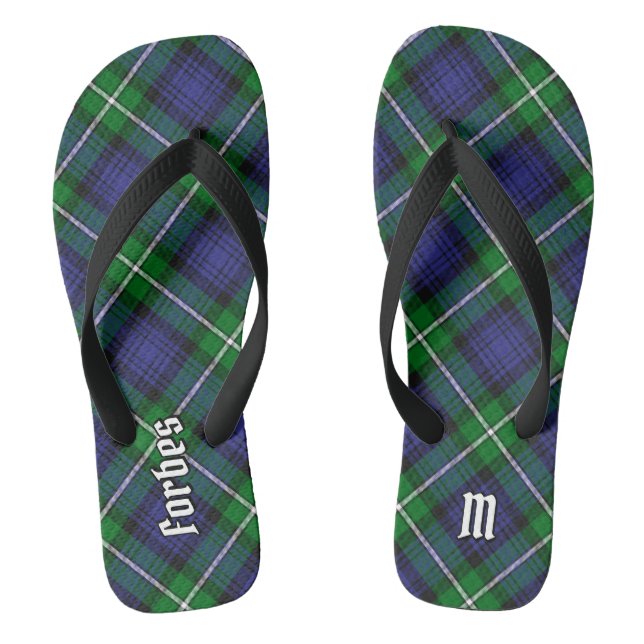 Clan Forbes Tartan Thongs (Footbed)