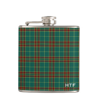 Clan Forde Tartan Monogrammed Hip Flask