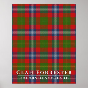 Clan Forrester Colors of Scotland 2 Tartan Plaid Poster