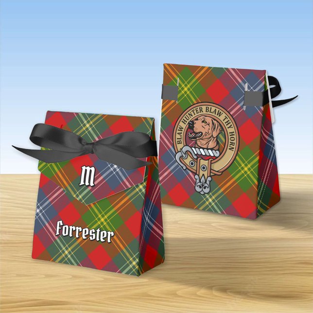 Clan Forrester Crest over Tartan Favour Box (Creator Uploaded)