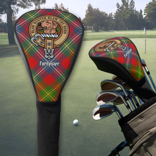 Clan Forrester Crest over Tartan Golf Head Cover (Creator Uploaded)