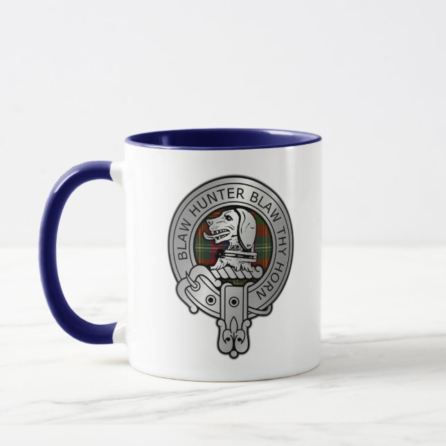 Clan Forrester / Foster Crest & Tartan Mug (Left)