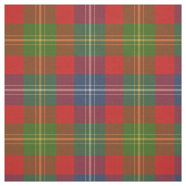 Clan Forrester Scottish Tartan Plaid Fabric (Swatch)