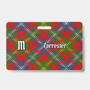 Clan Forrester Tartan ID Badge
