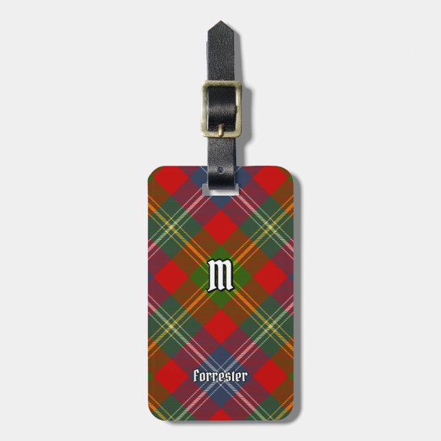 Clan Forrester Tartan Luggage Tag (Front Vertical)