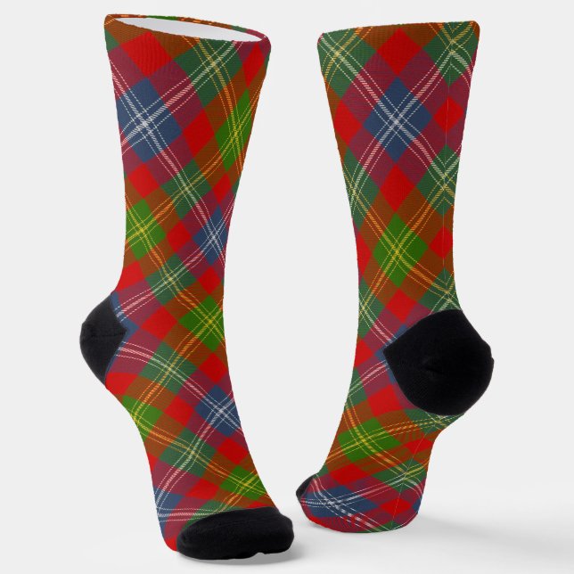 Clan Forrester Tartan  Socks (Angled)