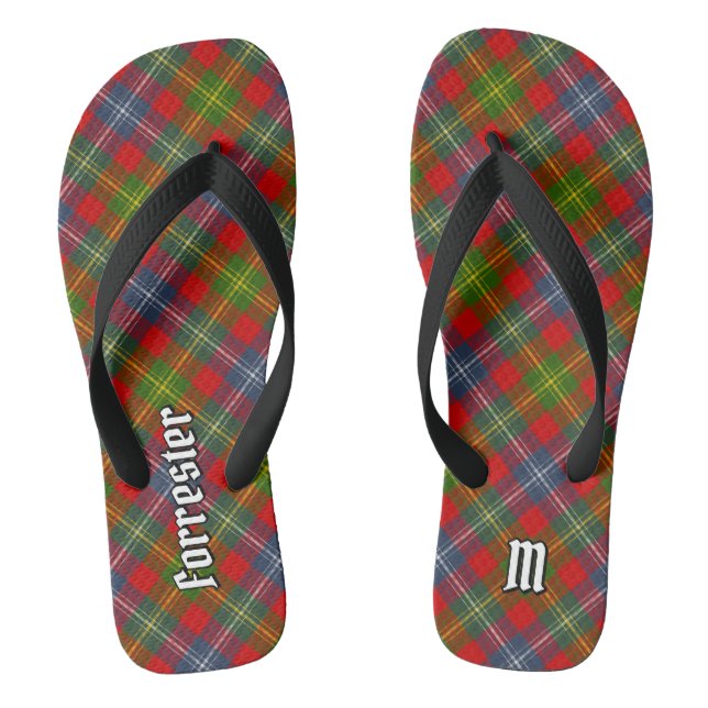Clan Forrester Tartan Thongs (Footbed)
