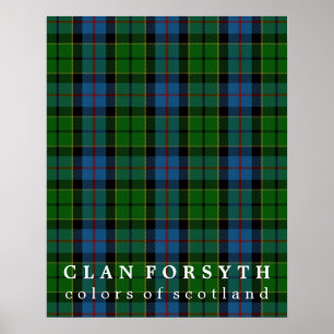 Clan Forsyth Colours of Scotland Tartan Poster