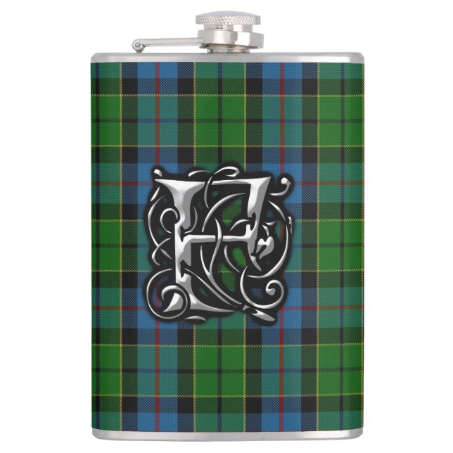 Clan Forsyth Forsythe Tartan Old Scotland Flask (Front)