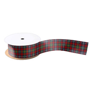 Clan Foster Modern Tartan Scottish Plaid Satin Ribbon
