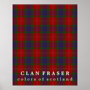 Clan Fraser Colours of Scotland Tartan Poster