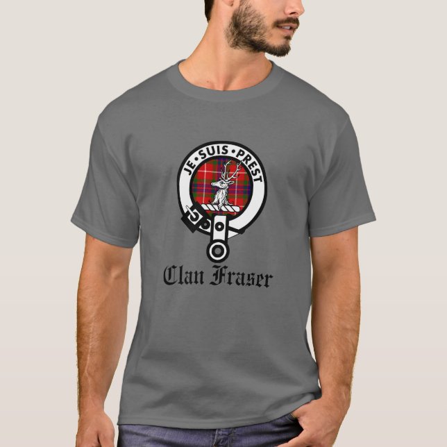 Clan Fraser Crest Badge Cutout  T-Shirt (Front)