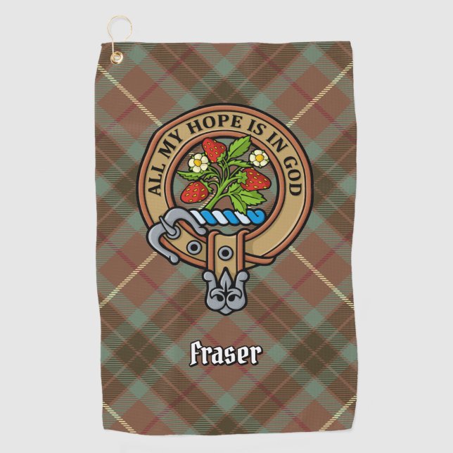 Clan Fraser Crest Golf Towel (Front)