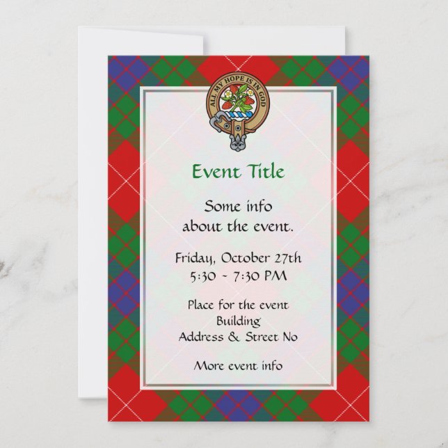 Clan Fraser Crest Invitation (Front)