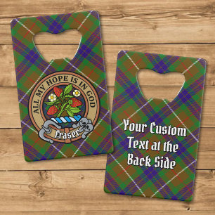 Clan Fraser Crest over Hunting Tartan