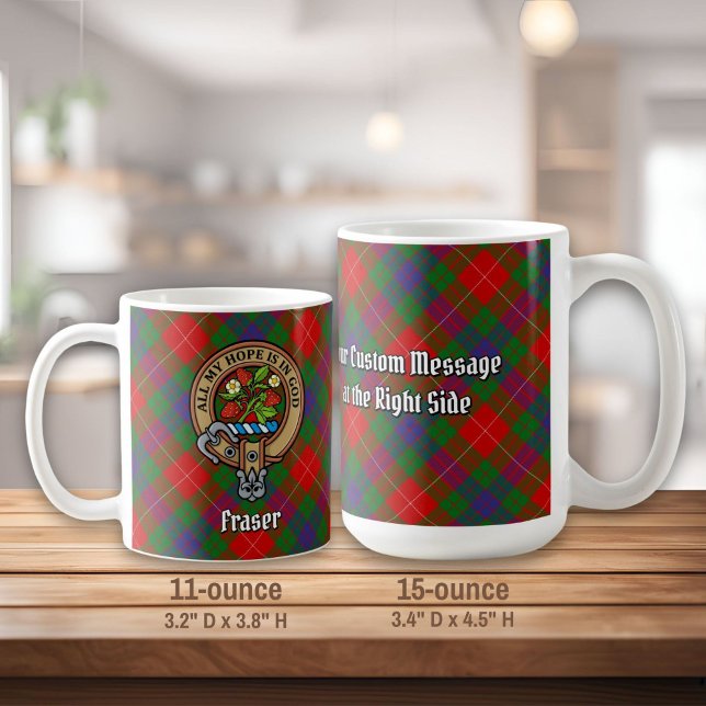 Clan Fraser Crest over Tartan Coffee Mug (Creator Uploaded)