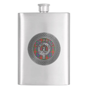 Clan Fraser Crest & Tartan Knot Flask