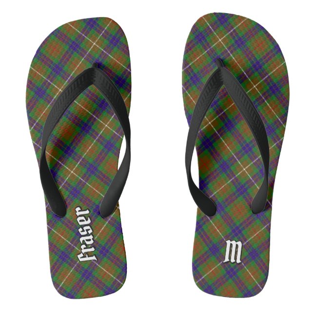 Clan Fraser Hunting Tartan Flip Flops (Footbed)