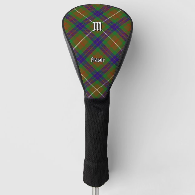 Clan Fraser Hunting Tartan Golf Head Cover (Front)