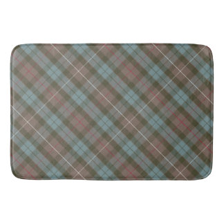 Clan Fraser Hunting Tartan Weathered - Rotated Bath Mat