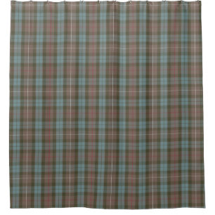 Clan Fraser Hunting Tartan Weathered Shower Curtain