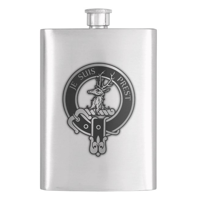 Clan Fraser of Lovat Crest Hip Flask (Front)