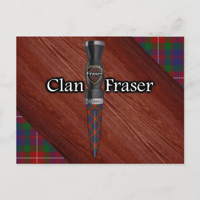 Clan Fraser of Lovat Tartan Sgian Dubh Blade Postcard (Front)