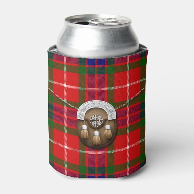 Clan Fraser Tartan And Sporran Can Cooler (Can Front)
