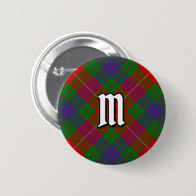 Clan Fraser Tartan Button (Front & Back)