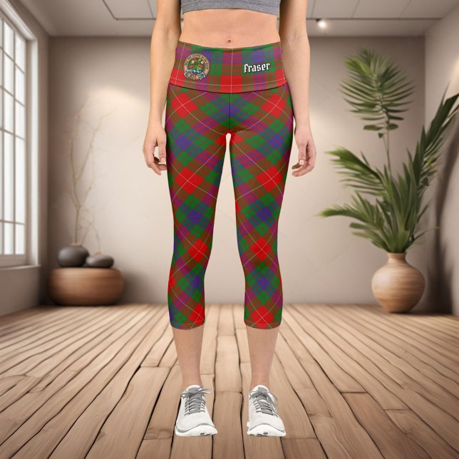 Clan Fraser Tartan Capri Leggings (Creator Uploaded)
