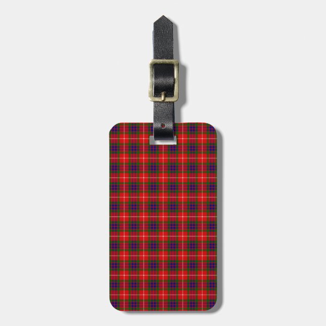 Clan Fraser Tartan Luggage Tag (Front Vertical)