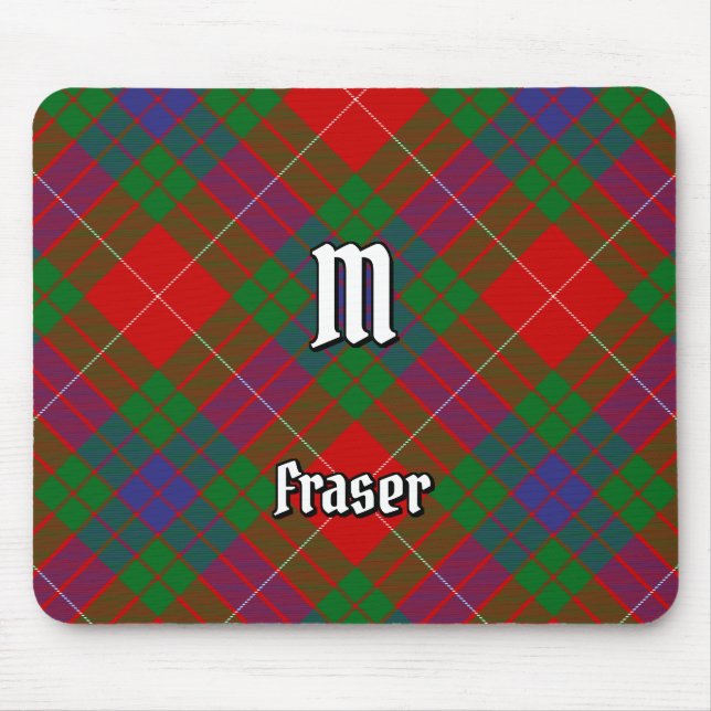Clan Fraser Tartan Mouse Pad (Front)