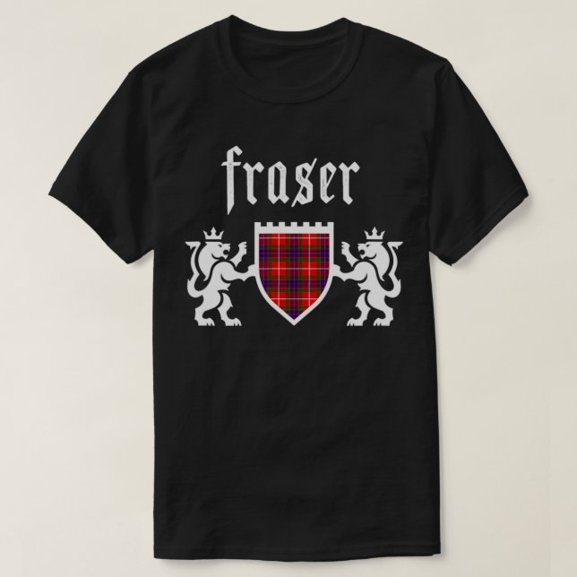 Clan Fraser Tartan Scottish Plaid Fraser Family T-Shirt (Design Front)